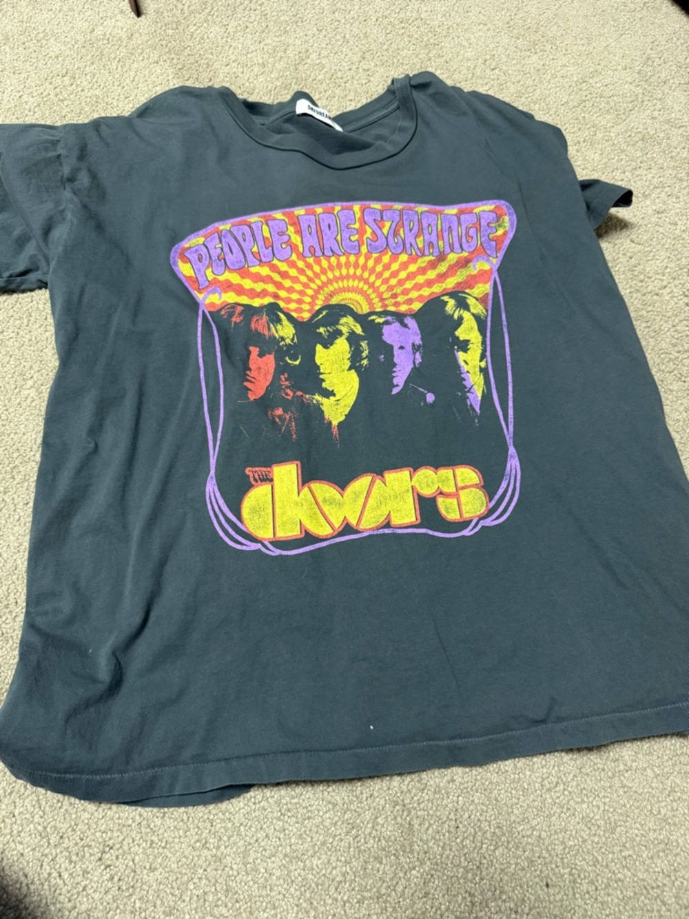 Daydreamer Black Graphic Tee with Purple, Yellow and Red Print